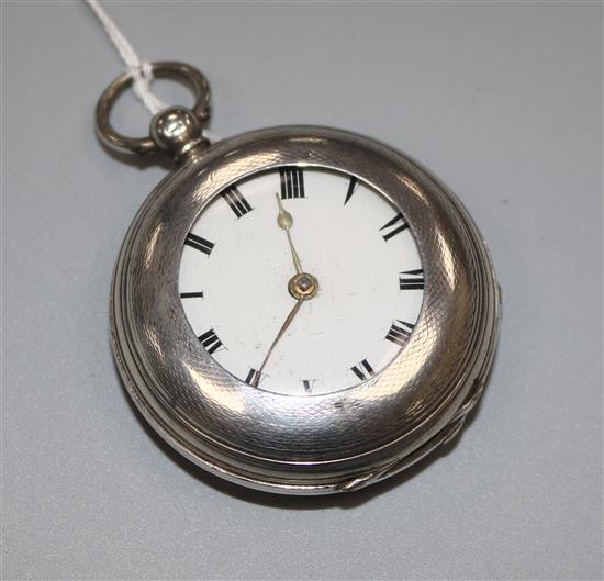 A Victorian silver pocket watch by J. Parker, London.